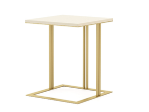 LOUISE - Square brass side table _ Stylish Club